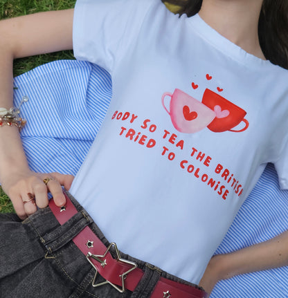 "Body So Tea" Graphic Tee - Y2K Style
