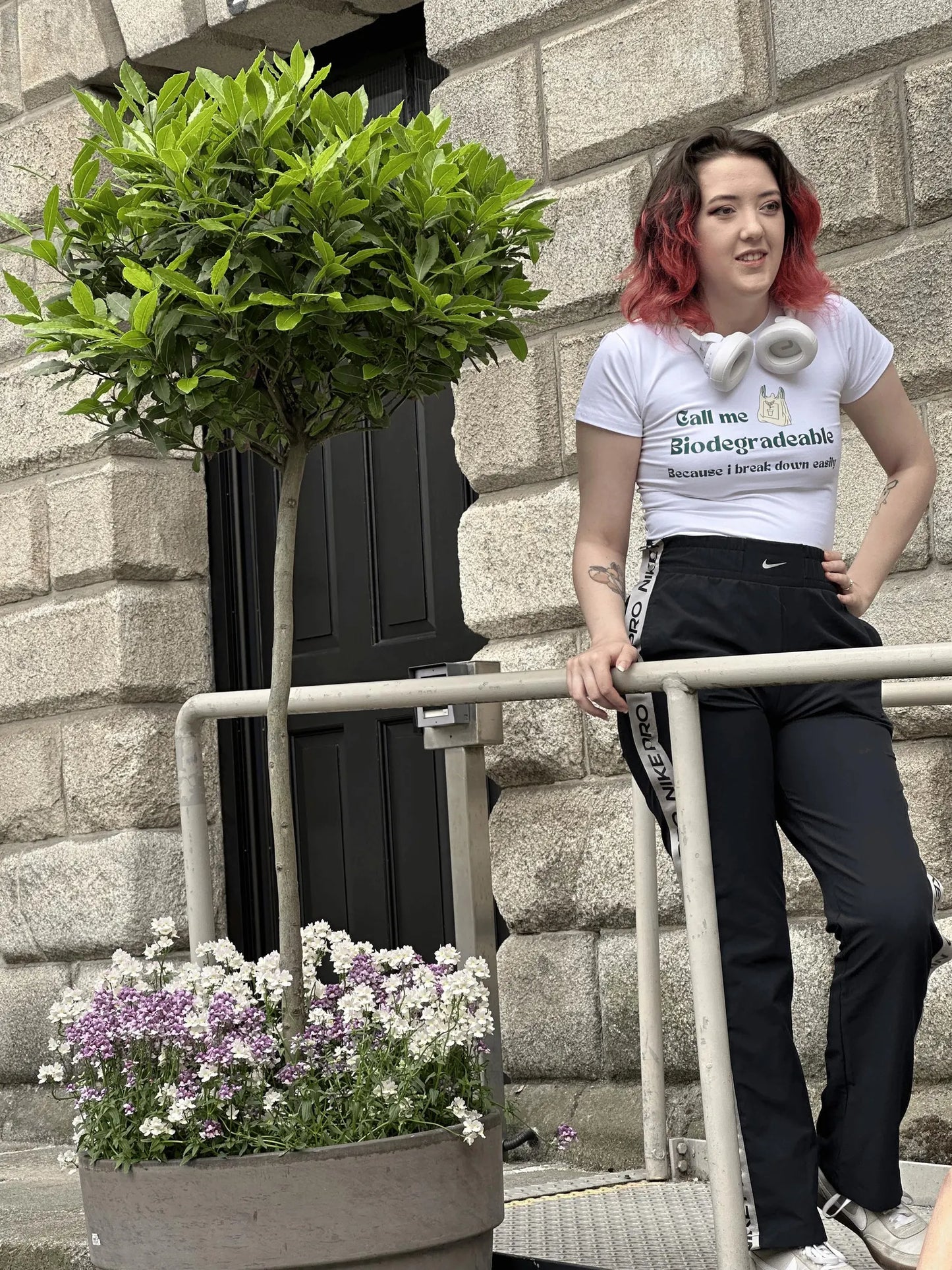 "Call Me Biodegradable" Dark Humor Mental Health Tee