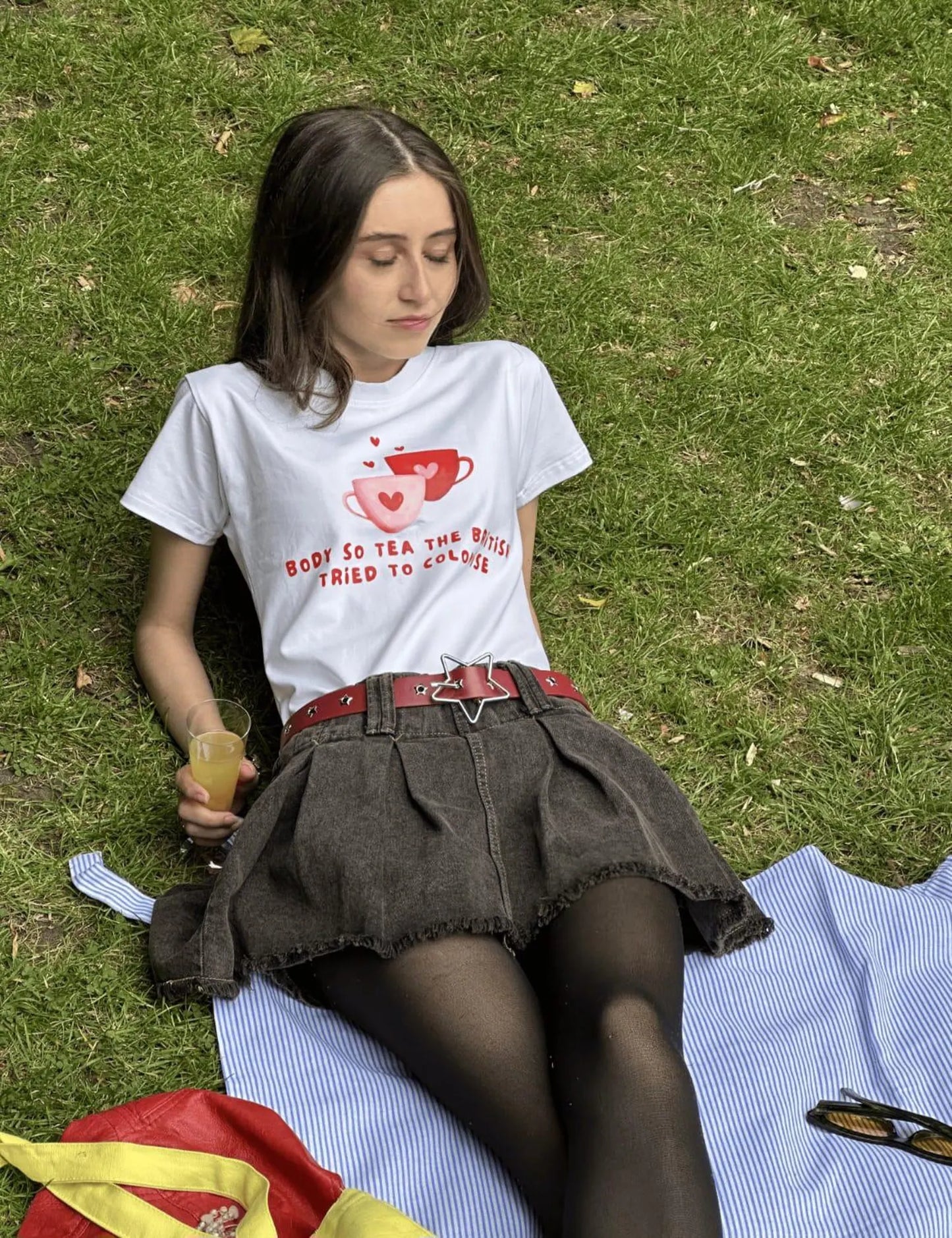 "Body So Tea" Graphic Tee - Y2K Style