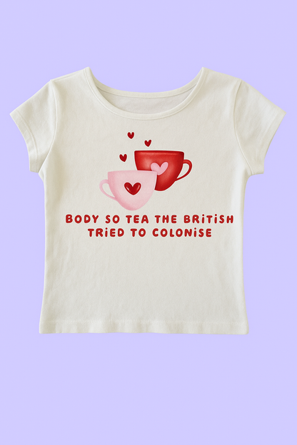 "Body So Tea" Graphic Tee - Y2K Style