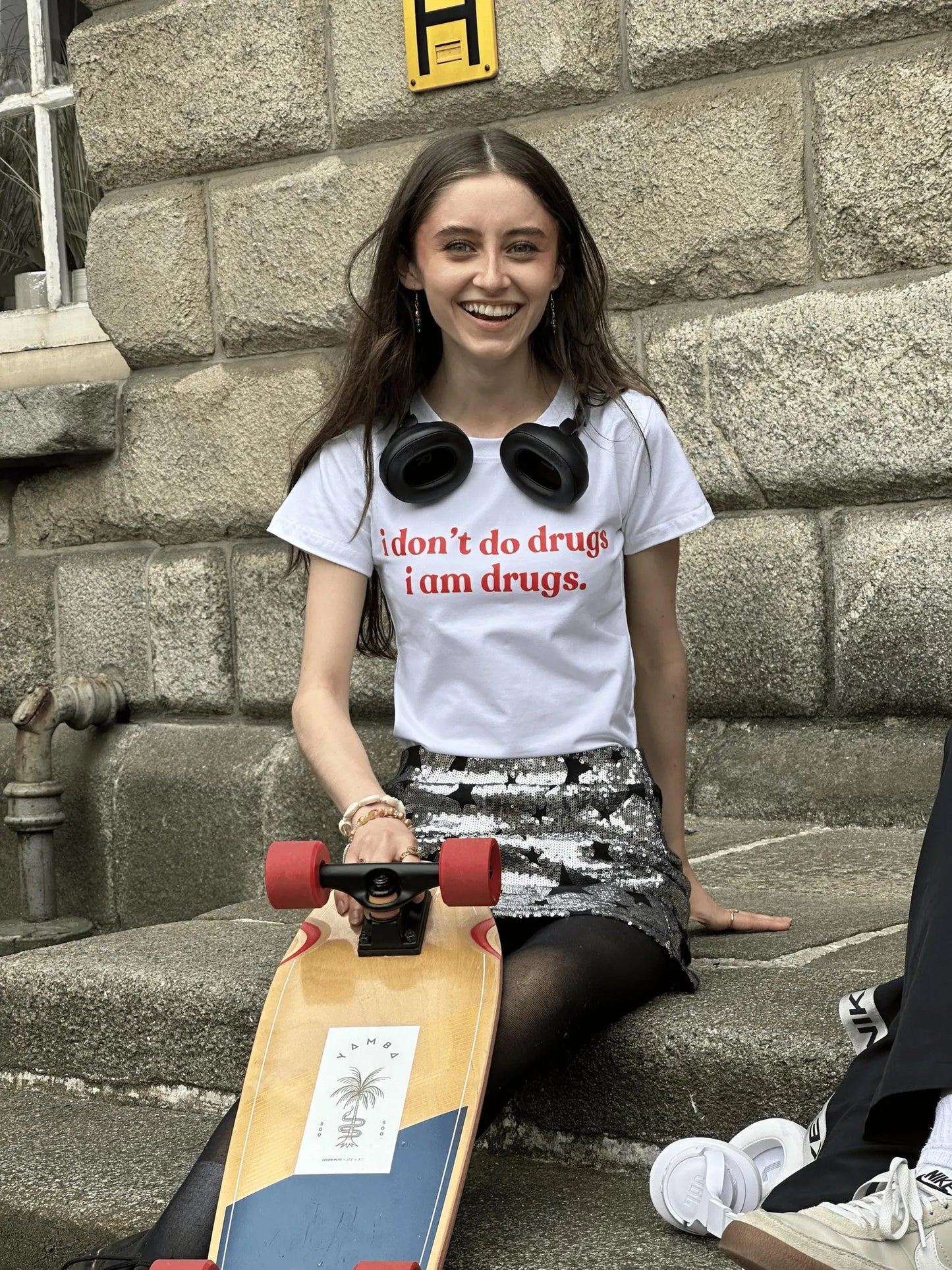 Surrealist "I Don't Do Drugs" Cotton T-Shirt